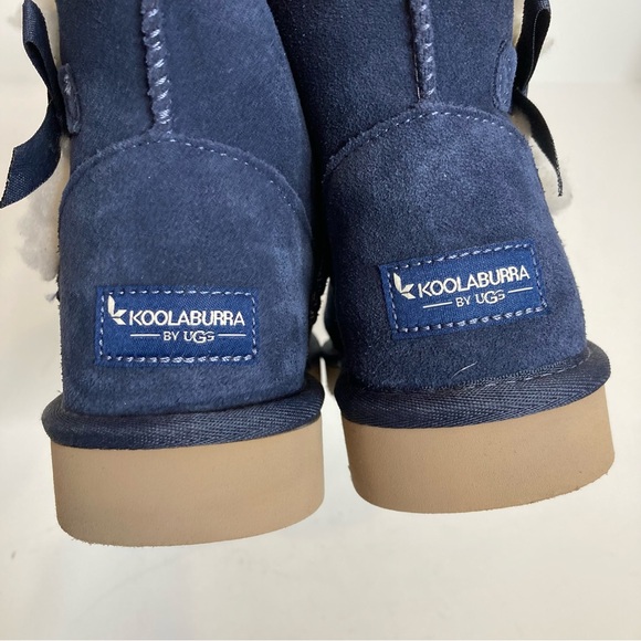 Koolaburra UGG Victoria Mini Boots Blue Suede Size US 7 - Picture 6 of 11